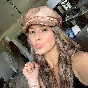 Brixton pink metallic hat